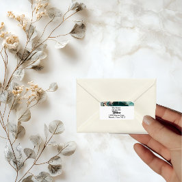 Etiqueta de dirección de devolución de diseño geom