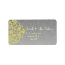 etiqueta de dirección de devolución de elegancia "