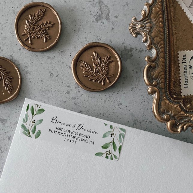 Etiqueta de dirección de devolución de eucalipto t (Subido por el creador)