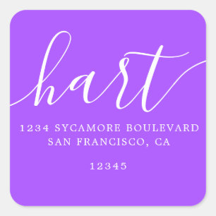 Etiqueta de dirección de devolución de familia púr