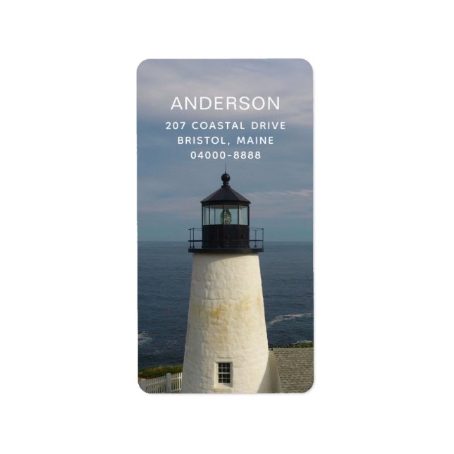 Etiqueta de dirección de devolución de faro de vin (Frente)