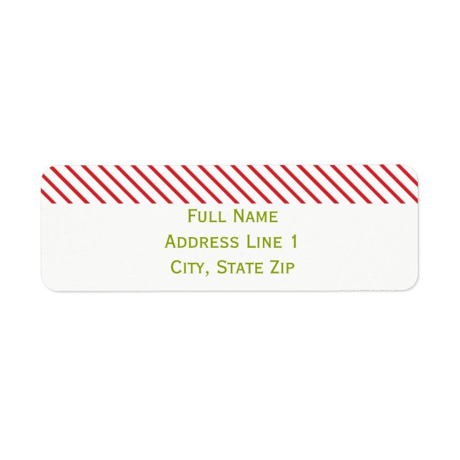 Etiqueta de dirección de devolución de feriado sup (Frente)