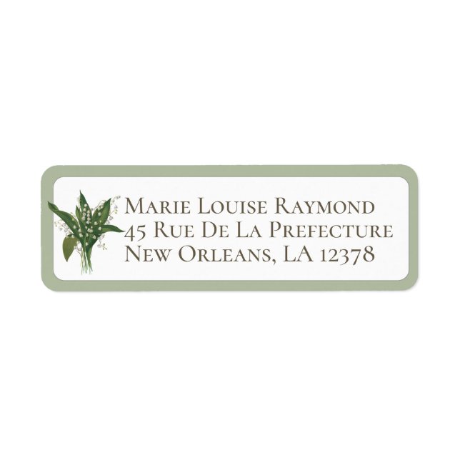 Etiqueta de dirección de devolución de flor de lir (Frente)