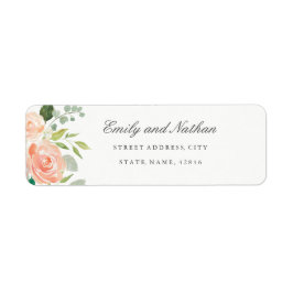 Etiqueta de dirección de devolución de floral de c