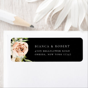 Etiqueta de dirección de devolución de flores de b