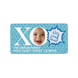 Etiqueta de dirección de devolución de foto divert