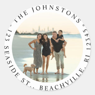 Etiqueta de dirección de devolución de fotos edita