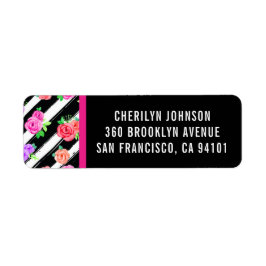 Etiqueta de dirección de devolución de franjas mod