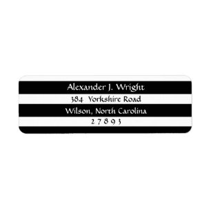 Etiqueta de dirección de devolución de franjas s