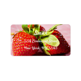 Etiqueta de dirección de devolución de fresas