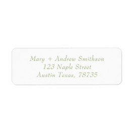 Etiqueta de dirección de devolución de fuente eleg