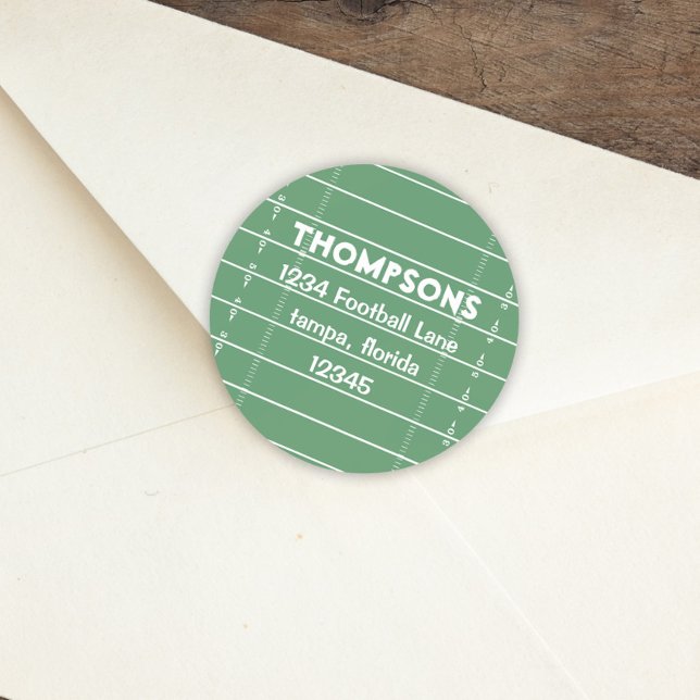 Etiqueta de dirección de devolución de fútbol de d (Subido por el creador)