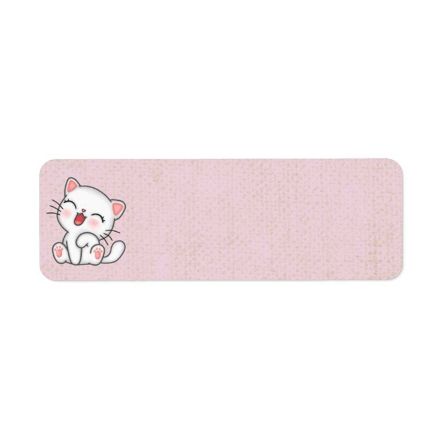 Etiqueta de dirección de devolución de gato (Frente)