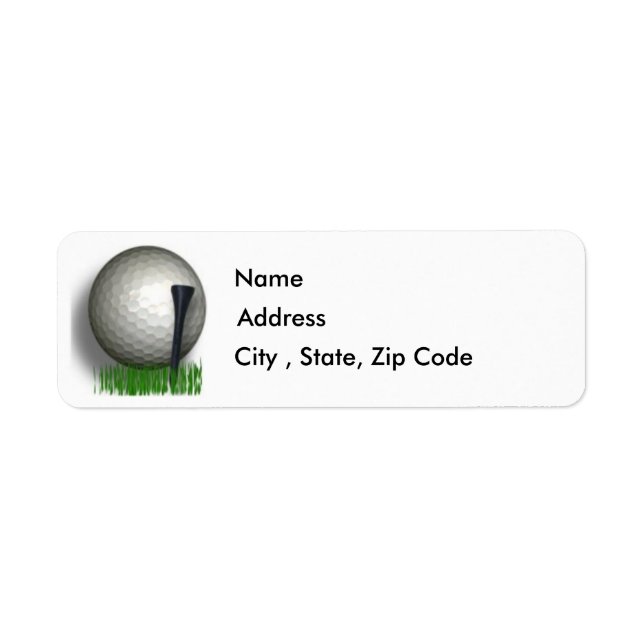 Etiqueta de dirección de devolución de golf (Frente)