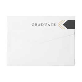 Etiqueta de dirección de devolución de graduación 