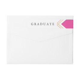 Etiqueta de dirección de devolución de graduación 