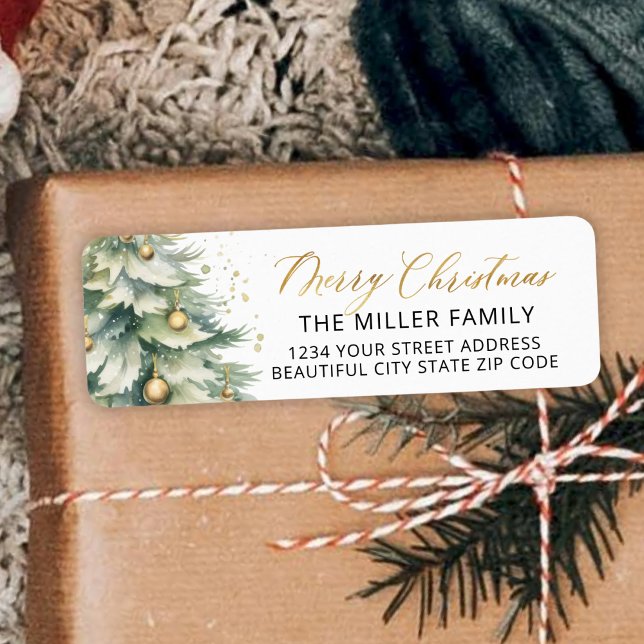 Etiqueta de dirección de devolución de guión dorad (Subido por el creador)