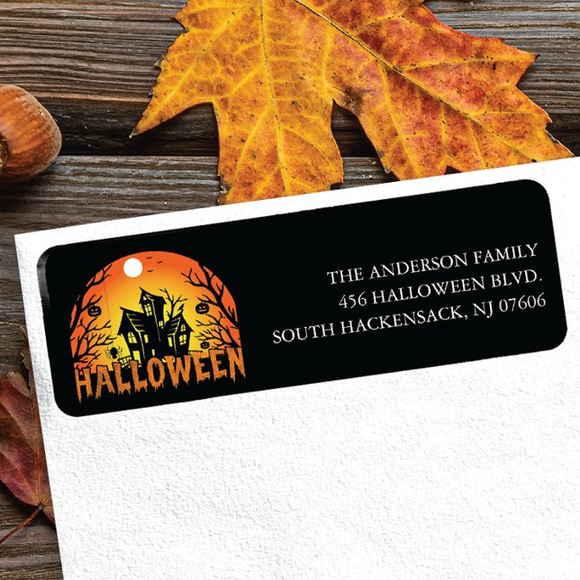 Etiqueta de dirección de devolución de Halloween (Subido por el creador)