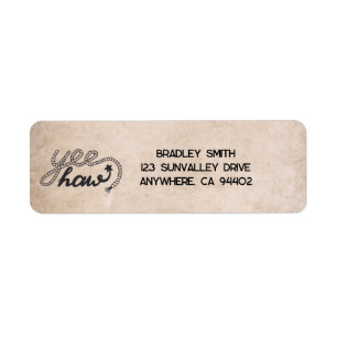Etiqueta de dirección de devolución de Haw