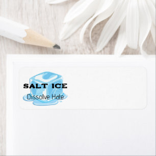 Etiqueta de dirección de devolución de hielo salad