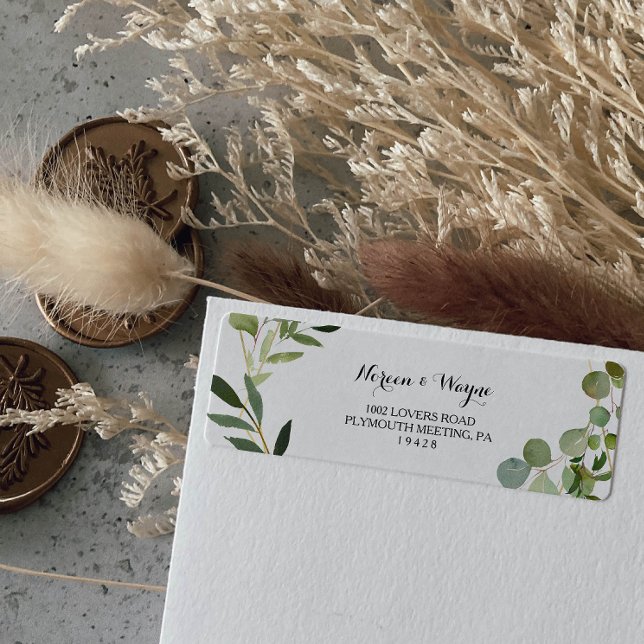 Etiqueta de dirección de devolución de hojas verde (Subido por el creador)