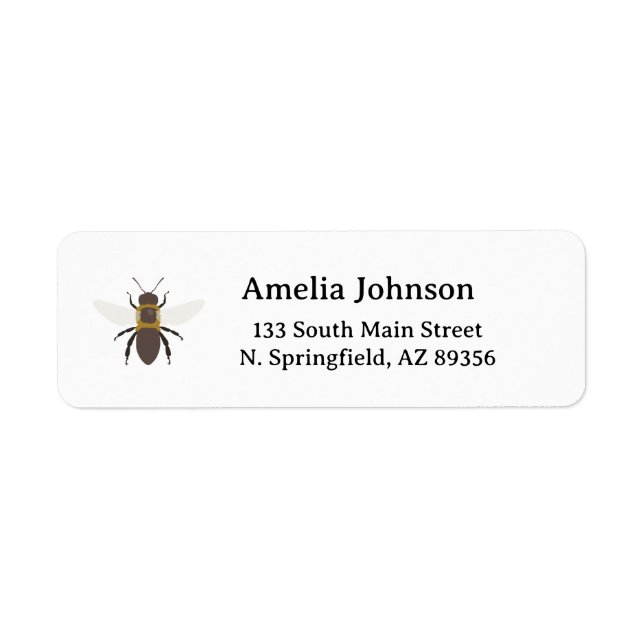Etiqueta de dirección de devolución de Honey Busin (Frente)