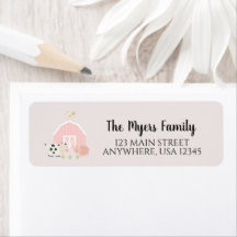 Etiqueta de dirección de devolución de invitación