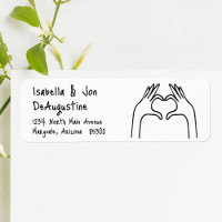Etiqueta de dirección de devolución de invitacione