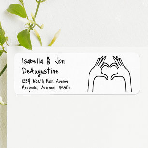 Etiqueta de dirección de devolución de invitacione