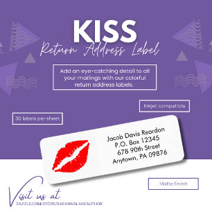 Etiqueta de dirección de devolución de Kiss