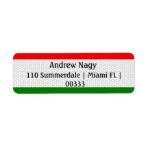 Etiqueta de dirección de devolución de la bandera 