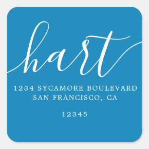 Etiqueta de dirección de devolución de la familia 