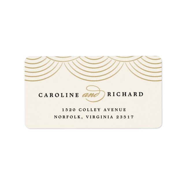 Etiqueta de dirección de devolución de las luces d (Frente)