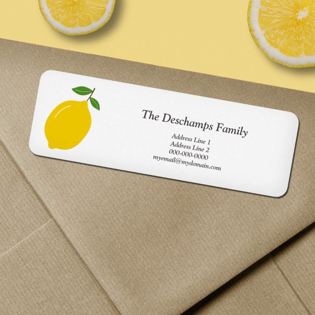 Etiqueta de dirección de devolución de limón (Lemon Return Address Label)