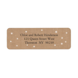 Etiqueta de dirección de devolución de luces de de