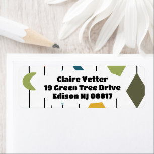 Etiqueta de dirección de devolución de lunas de di