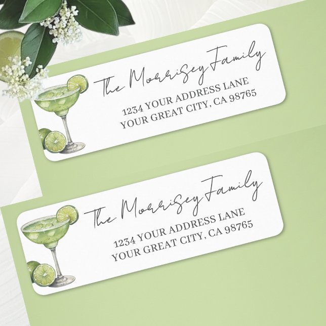 Etiqueta de dirección de devolución de Margarita (Margarita Return Address Label )