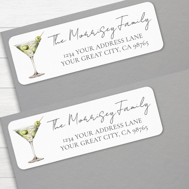 Etiqueta de Dirección de Devolución de Martini (Martini Return Address Label)