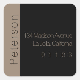 Etiqueta de dirección de devolución de moda con ac