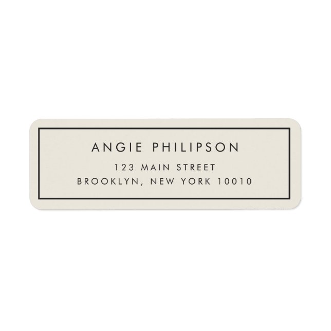 Etiqueta de dirección de devolución de Moda de tip (Frente)