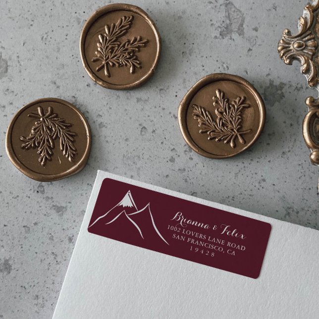 Etiqueta de dirección de devolución de Montaña Bla (Subido por el creador)