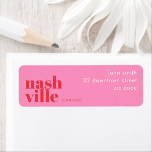 Etiqueta de dirección de devolución de Nashville T
