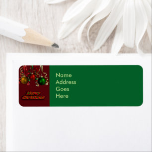 Etiqueta de dirección de devolución de navidad