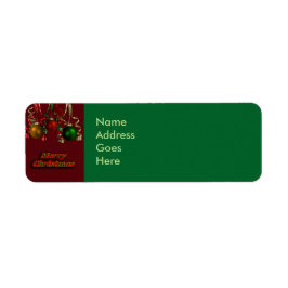Etiqueta de dirección de devolución de navidad