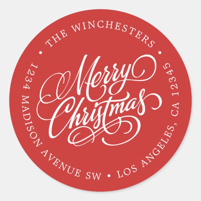 Etiqueta de dirección de devolución de navidad (Anverso)