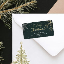 Etiqueta de dirección de devolución de Navidad Chi