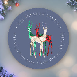 Etiqueta de dirección de devolución de Navidad de 