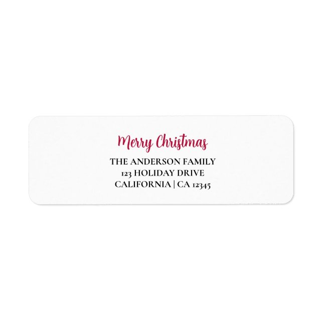 Etiqueta de dirección de devolución de navidad per (Frente)