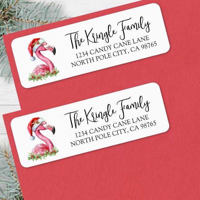 Etiqueta de dirección de devolución de Navidad tro (Tropical Christmas Return Address Label )