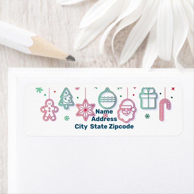 Etiqueta de dirección de devolución de navidades (Christmas Season Holiday Labels!)